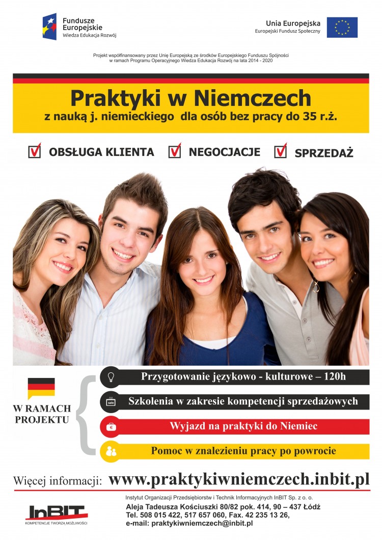 praktyki w niemczech plakat