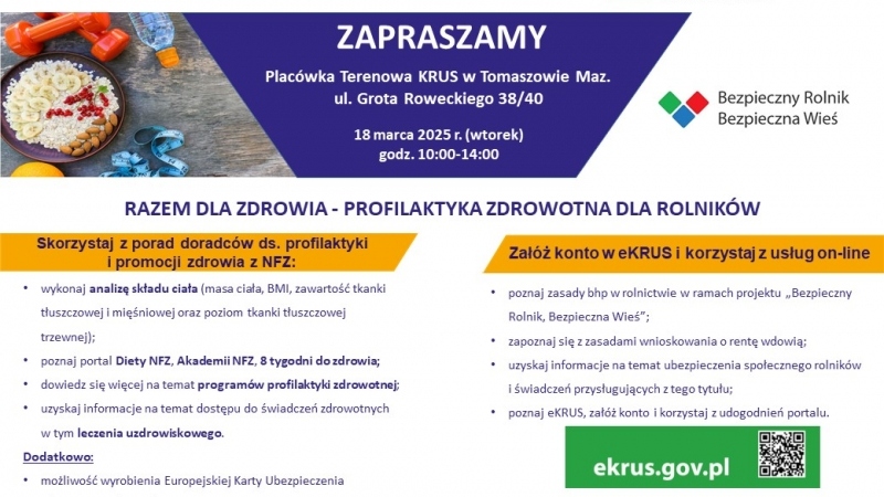 plakat KRUS tomaszow